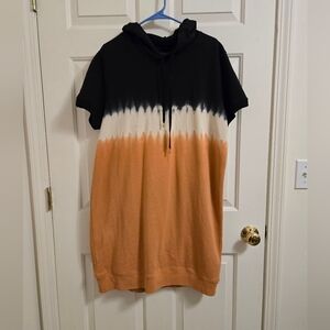 NWT Lauren Ralph Lauren Tie Dye Hoodie Dress Size XL